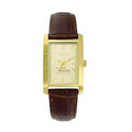 Bulova Women's Corporate Classic Gold Tone Watch W/ Leather Strap